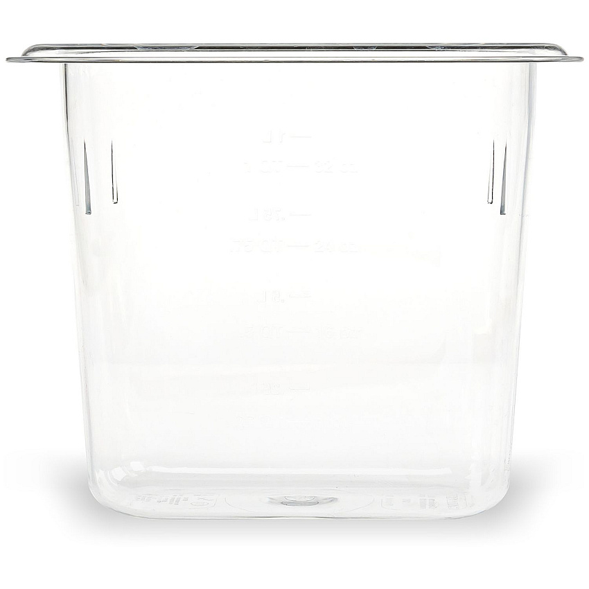 Carlisle StorPlus Polycarbonate Food Pan, 1.4 qt, 4.25 x 6.93 x 6, Clear, Plastic (CFS3068807)