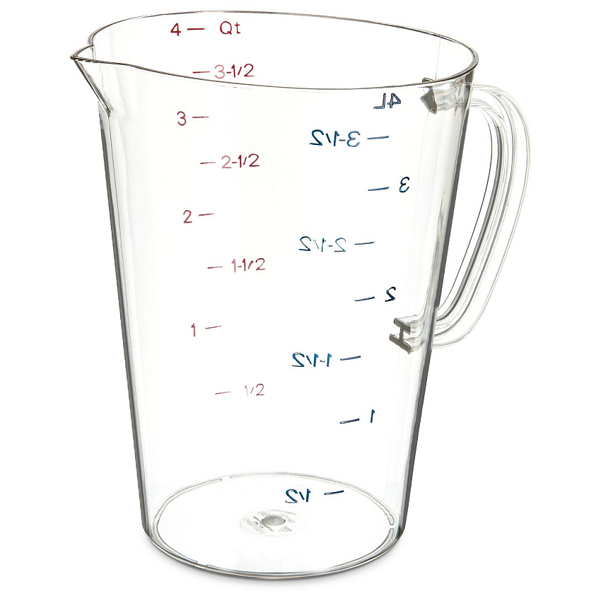 Carlisle Commercial Measuring Cup, 1 gal, Clear (CFS4314507)