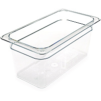 Carlisle StorPlus Polycarbonate Food Pan, 5.7 qt, 6.88 x 12.75 x 6, Clear, Plastic (CFS3066207)