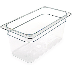 Carlisle StorPlus Polycarbonate Food Pan, 5.7 qt, 6.88 x 12.75 x 6, Clear, Plastic (CFS3066207)