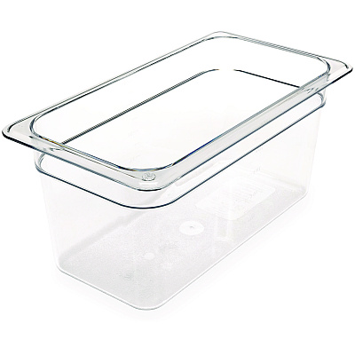 Carlisle StorPlus Polycarbonate Food Pan, 5.7 qt, 6.88 x 12.75 x 6, Clear, Plastic (CFS3066207)