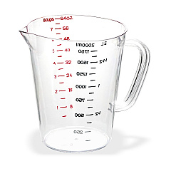 Carlisle Commercial Measuring Cup, 0.5 gal, Clear (CFS4314407)