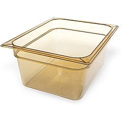 Carlisle StorPlus High Heat Food Pan, 8.7 qt, 10.38 x 12.75 x 6, Amber, Plastic (CFS10422B13)