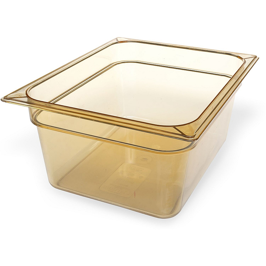 Carlisle StorPlus High Heat Food Pan, 8.7 qt, 10.38 x 12.75 x 6, Amber, Plastic (CFS10422B13)