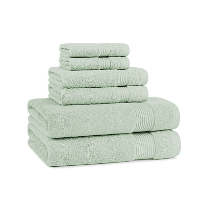 Host & Home 6pc Bath Towel Set Green, 6 Piece Set (P-HH-BSET-GR)