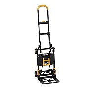 COSCO 2-in-1 Folding Hand Truck, 300 lb Capacity, 17" x 30.5" x 33.5", Black/Yellow (CSC12225YGB1E)