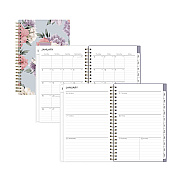 Blue Sky Tula Weekly/Monthly Planner, Floral Artwork, 8" x 5", Purple/Pink/White Cover, 12-Month (Jan to Dec): 2026 (143974)