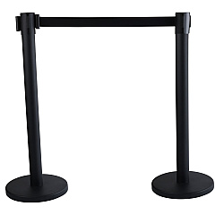Tatco Economy Crowd Control, Assorted Materials, 14" x 35" x 9 ft 6", Black, 2/Carton (TCO16600)