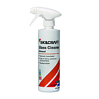 AbilityOne 7930016910002, SKILCRAFT Biobased Ready-To-Use Glass Cleaner, 16 oz Spray Bottle, 6/Pack