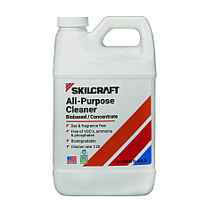 AbilityOne 7930016872546, SKILCRAFT All-Purpose Cleaner Biobased Concentrate, 0.5 gal Bottle, 6/Pack