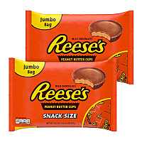 Reese's Snack Size Peanut Butter Cups, 19.5 oz Bag, 2 Bags/Carton (GRR60004058)