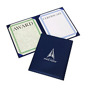 AbilityOne 7510017148885, SKILCRAFT Awards Certificate Padded Cover Binder, USSF Seal, 9.12 x 11.62, Blue/Silver