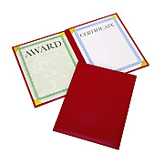 AbilityOne 7510017143329, SKILCRAFT Awards Certificate Padded Cover Binder, 9.12 x 11.62, Red/Gold