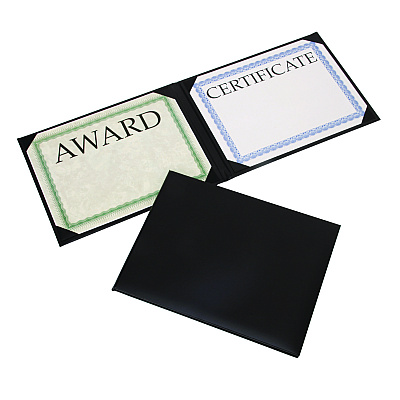 AbilityOne 7510017143330, SKILCRAFT Awards Certificate Padded Cover Binder, 11.62 x 9.12, Black