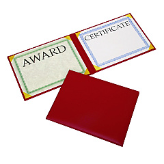 AbilityOne 7510017143327, SKILCRAFT Awards Certificate Padded Cover Binder, 11.62 x 9.12, Red/Gold