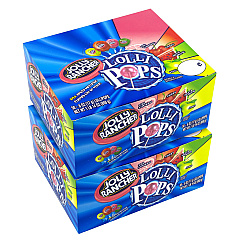 Jolly Rancher Lollipops Assortment, Assorted Flavors, 0.6 oz Individually Wrapped, 50/Box, 2 Boxes/Carton (GRR60004065)
