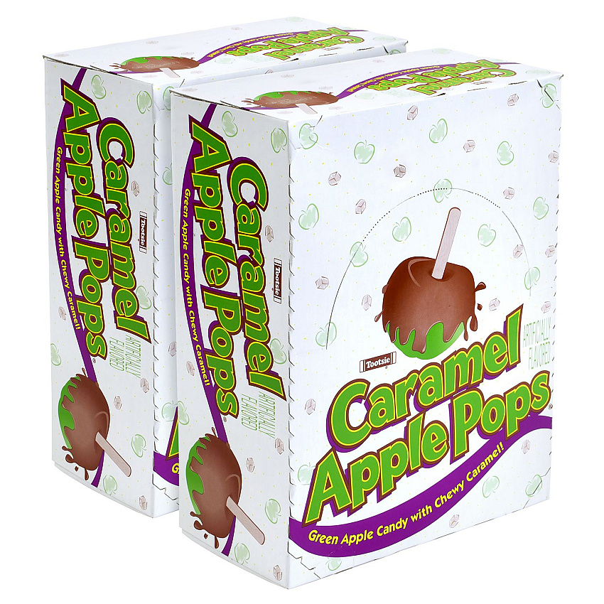 Tootsie Roll Caramel Apple Pops, 0.63 oz Individually Wrapped, 48/Box, 2 Boxes/Carton (GRR60004066)