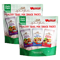 Nature's Garden Healthy Trail Mix Snack Packs, Assorted Flavors, 1.2 oz Pouch, 24/Bag, 2 Bags/Carton (GRR60004092)
