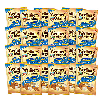 Werther's Original Chewy Caramels Sugar Free, 1.48 oz Bag, 24/Carton (GRR60004088)
