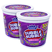 Dubble Bubble Bubble Gum Assorted Flavor Twist Tub, 0.16 oz Individually Wrapped, 300/Tub, 2 Tubs/Carton (GRR60004082)