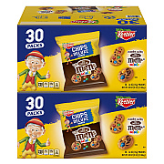 Keebler M&M Cookie Packs, Chocolate, 1.6 oz Pouch, 30/Box, 2 Boxes/Carton (GRR60004085)