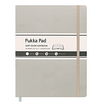 PUKKA PAD Soft Cover Notebook, College Rule, Pebble Cover, (96) 11 x 8.5 Sheets (PUK9943SIG)