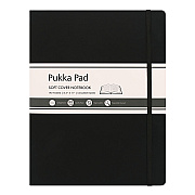 PUKKA PAD Soft Cover Notebook, College Rule, Black Cover, (96) 11 x 8.5 Sheets (PUK9942SIG)