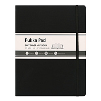 PUKKA PAD Soft Cover Notebook, College Rule, Black Cover, (96) 11 x 8.5 Sheets (PUK9942SIG)