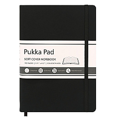PUKKA PAD Soft Cover Notebook, College Rule, Black Cover, (96) 8.2 x 5.11 Sheets (PUK9940SIG)