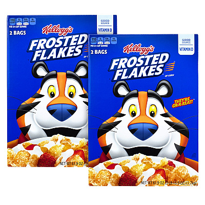 Kellogg's Frosted Flakes Breakfast Cereal, 2 Bags/61.9 oz Box, 2 Boxes/Carton (GRR60004075)