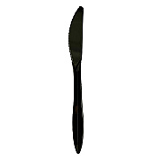 Boardwalk Mediumweight Polypropylene Cutlery, Knife, Black, 1,000/Carton (BWKKNIFEBLPP)