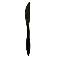 Boardwalk Mediumweight Polypropylene Cutlery, Knife, Black, 1,000/Carton (BWKKNIFEBLPP)