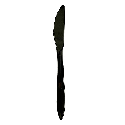 Boardwalk Mediumweight Polypropylene Cutlery, Knife, Black, 1,000/Carton (BWKKNIFEBLPP)