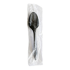 Boardwalk Mediumweight Polypropylene Cutlery, Teaspoon, Black, 1,000/Carton (BWKSPOONBLPPIW)