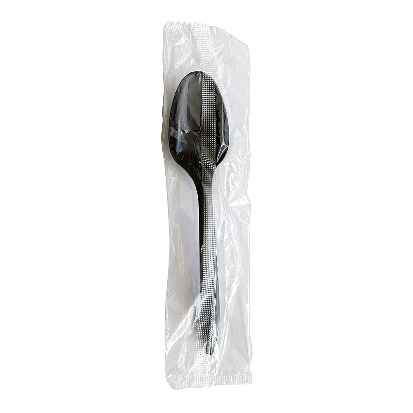 Boardwalk Mediumweight Polypropylene Cutlery, Teaspoon, Black, 1,000/Carton (BWKSPOONBLPPIW)