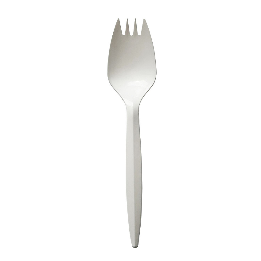 Boardwalk Mediumweight Polypropylene Cutlery, Spork, White, 1,000/Carton (BWKSPORKWHPP)
