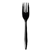 Boardwalk Mediumweight Polypropylene Cutlery, Fork, Black, 1,000/Carton (BWKFORKBLPP)