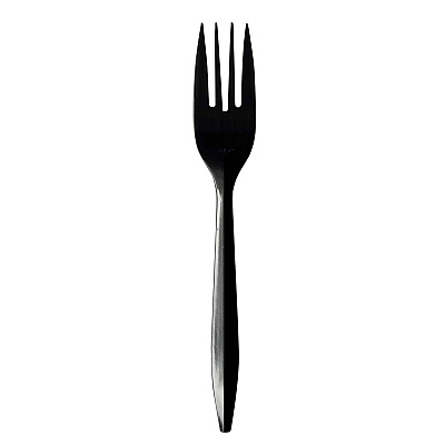Boardwalk Mediumweight Polypropylene Cutlery, Fork, Black, 1,000/Carton (BWKFORKBLPP)