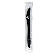 Boardwalk Mediumweight Wrapped Polypropylene Cutlery, Knife, Black, 1,000/Carton (BWKKNIFEBLPPIW)