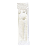 Boardwalk School Cutlery Kit, Napkin/Spork/Straw, White, 1,000/Carton (BWKSCHOOLKITPP)