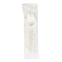 Boardwalk School Cutlery Kit, Napkin/Spork/Straw, White, 1,000/Carton (BWKSCHOOLKITPP)