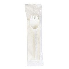 Boardwalk School Cutlery Kit, Napkin/Spork/Straw, White, 1,000/Carton (BWKSCHOOLKITPP)
