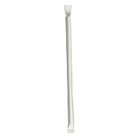 Boardwalk Wrapped Jumbo Paper Straws, 7.75", Paper, White, 1,280/Carton (BWKPPRSTRWIW)