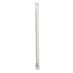 Boardwalk Wrapped Giant Straws, 7.75", Polypropylene, Red/White Striped, 7,200/Carton (BWKGSTW775RW)