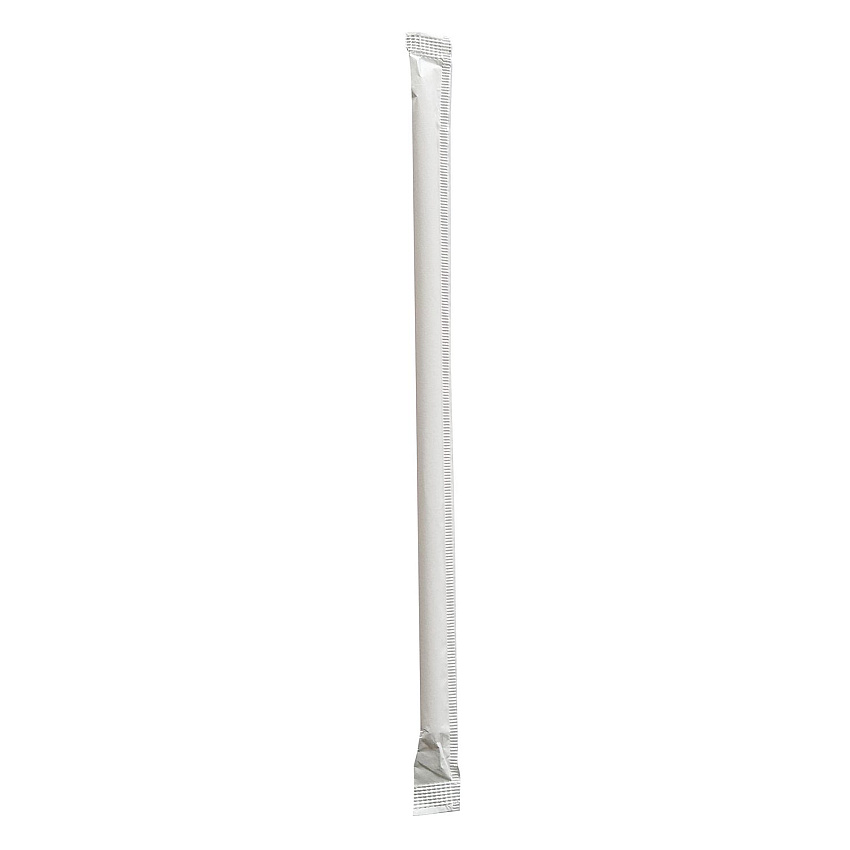 Boardwalk Wrapped Giant Straws, 7.75", Polypropylene, Red/White Striped, 7,200/Carton (BWKGSTW775RW)