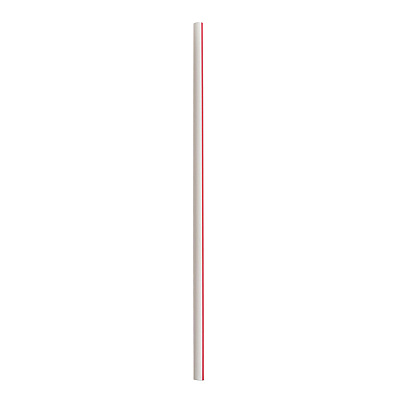 Boardwalk Jumbo Straws, 7.75", Polypropylene, Red/White Striped, 12,500/Carton (BWKJSTUW775RW)
