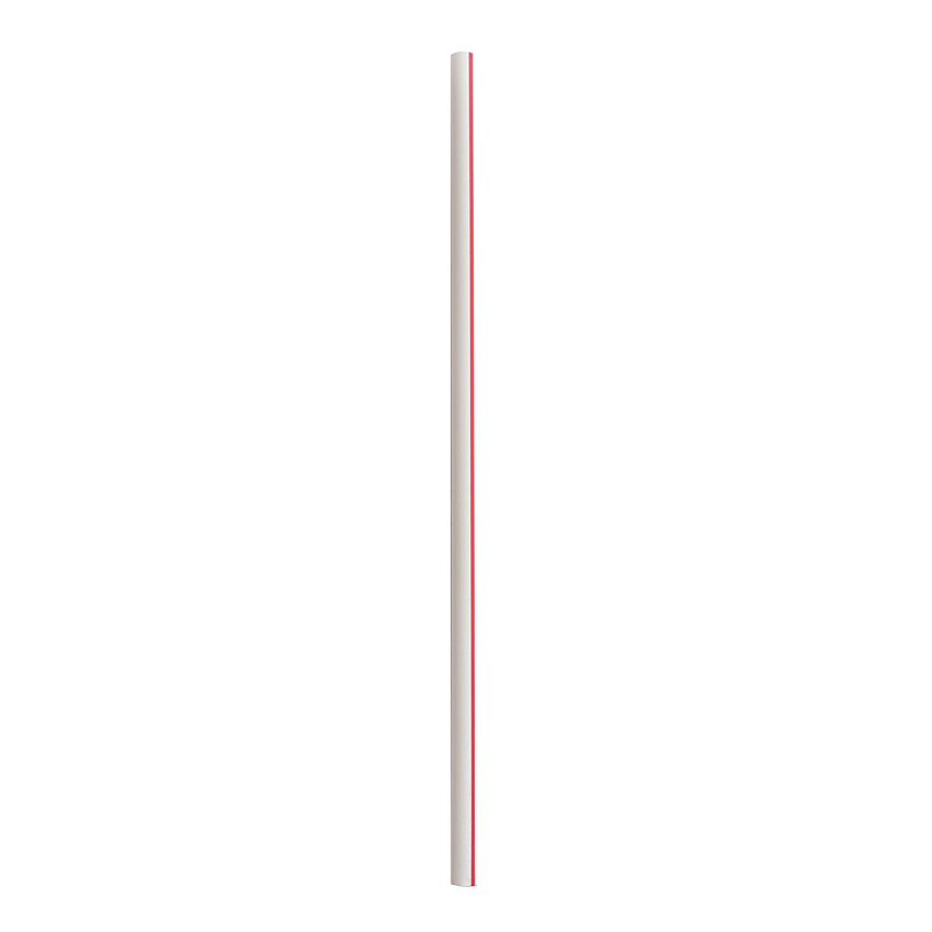 Boardwalk Jumbo Straws, 7.75", Polypropylene, Red/White Striped, 12,500/Carton (BWKJSTUW775RW)