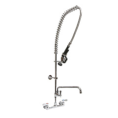 BK Resources WorkForce Prerinse Add-A-Faucet, 4.62" Height/12" Reach, Chrome (BKEVSMPRAF12M)