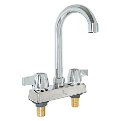 BK Resources WorkForce Standard Duty Faucet. 7.88" Height/3.5" Reach, Chrome-Plated Brass (BKEBKD3G)