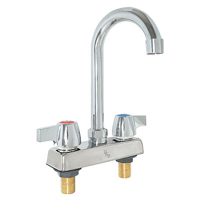 BK Resources WorkForce Standard Duty Faucet. 7.88" Height/3.5" Reach, Chrome-Plated Brass (BKEBKD3G)